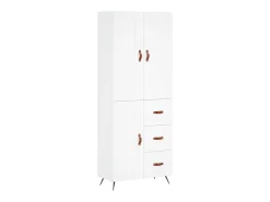 Aparador alto blanco 69,5x34x180 cm Madera contrachapada
