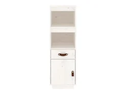 Aparador alto Blanco 34x40x108,5 cm Madera maciza de pino