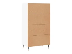 Aparador alto blanco 60x36x110 cm Madera contrachapada