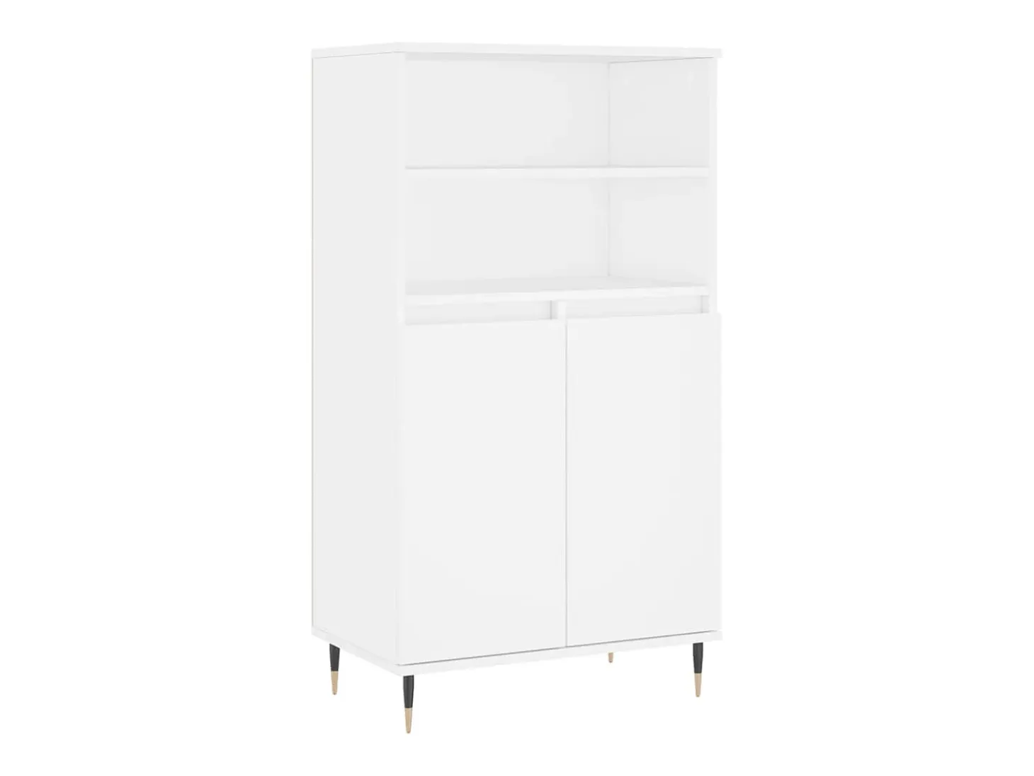Aparador alto blanco 60x36x110 cm Madera contrachapada