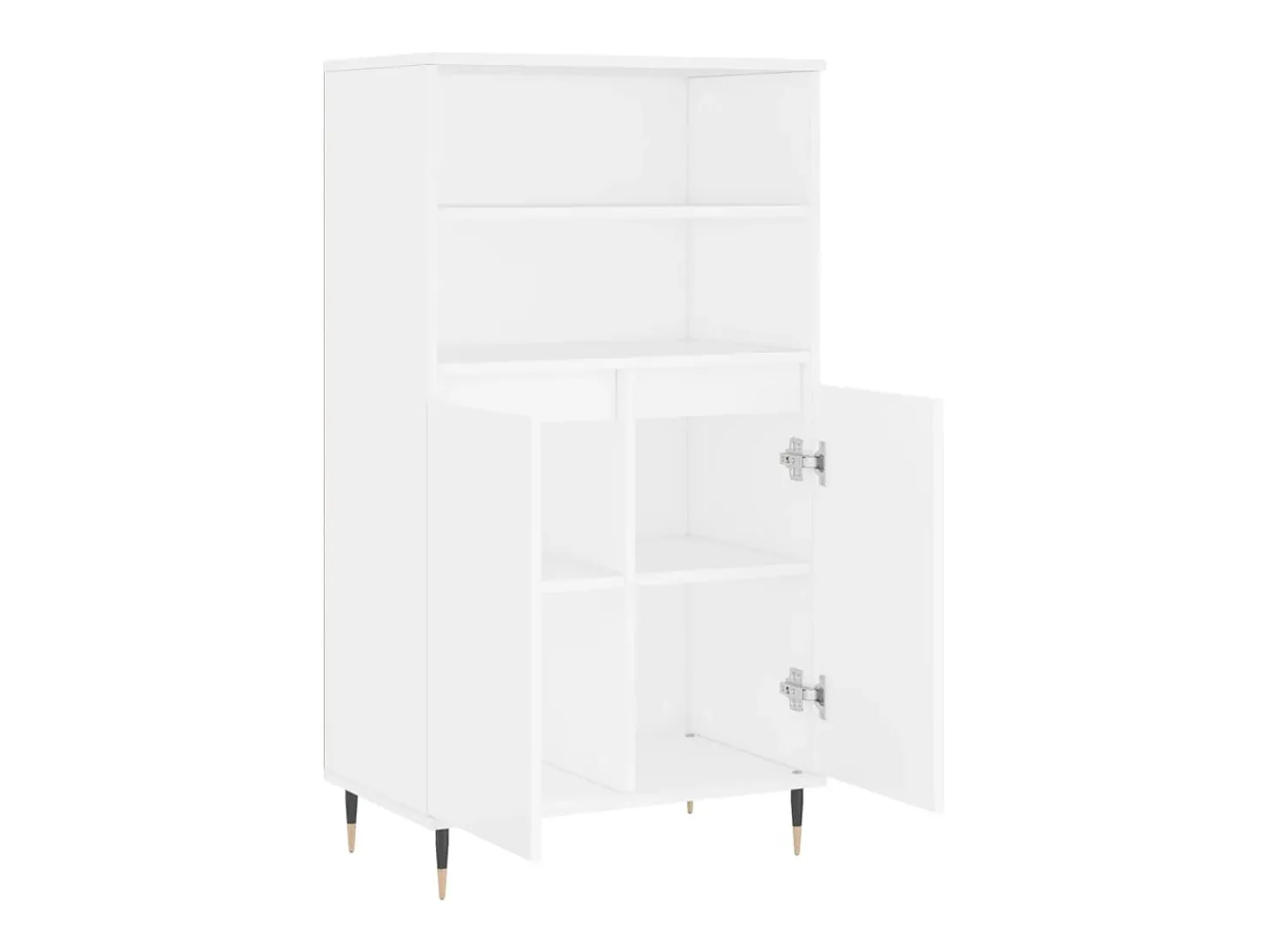 Aparador alto blanco 60x36x110 cm Madera contrachapada