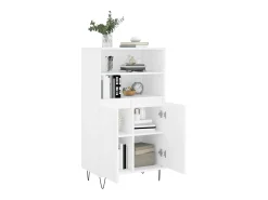 Aparador alto blanco 60x36x110 cm Madera contrachapada