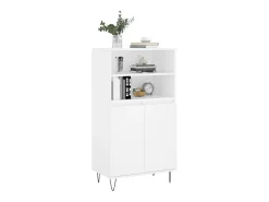 Aparador alto blanco 60x36x110 cm Madera contrachapada