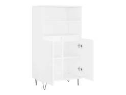 Aparador alto blanco 60x36x110 cm Madera contrachapada