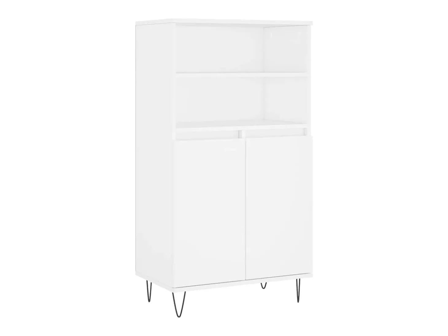 Aparador alto blanco 60x36x110 cm Madera contrachapada
