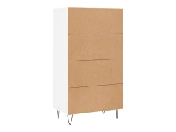Aparador alto blanco 60x36x110 cm Madera contrachapada