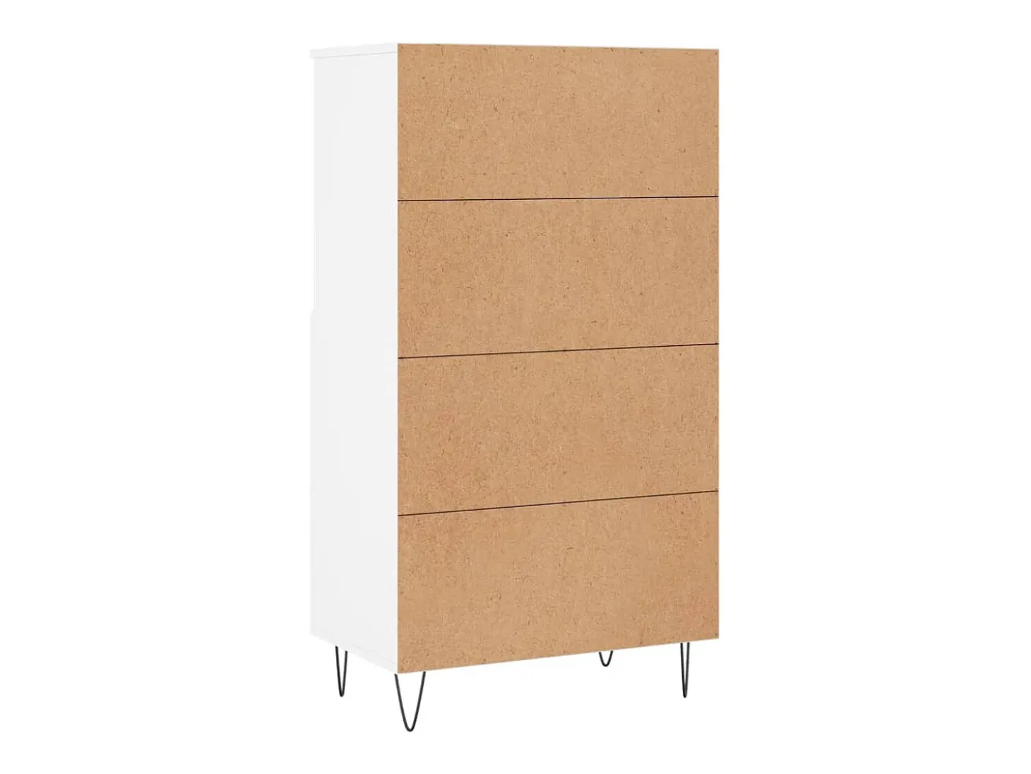 Aparador alto blanco 60x36x110 cm Madera contrachapada
