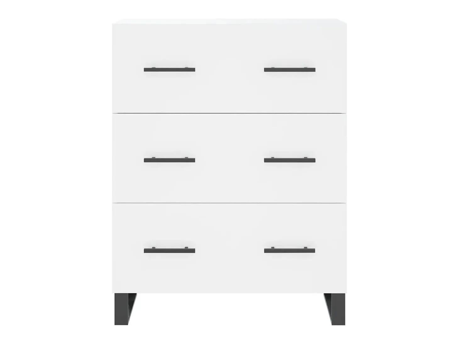 Aparador alto blanco 69,5x34x180 cm Madera contrachapada