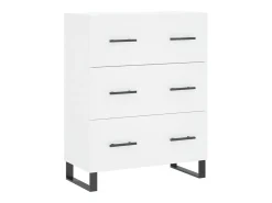 Aparador alto blanco 69,5x34x180 cm Madera contrachapada