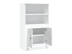 Aparador alto blanco 60x35,5x103,5 cm madera contrachapada