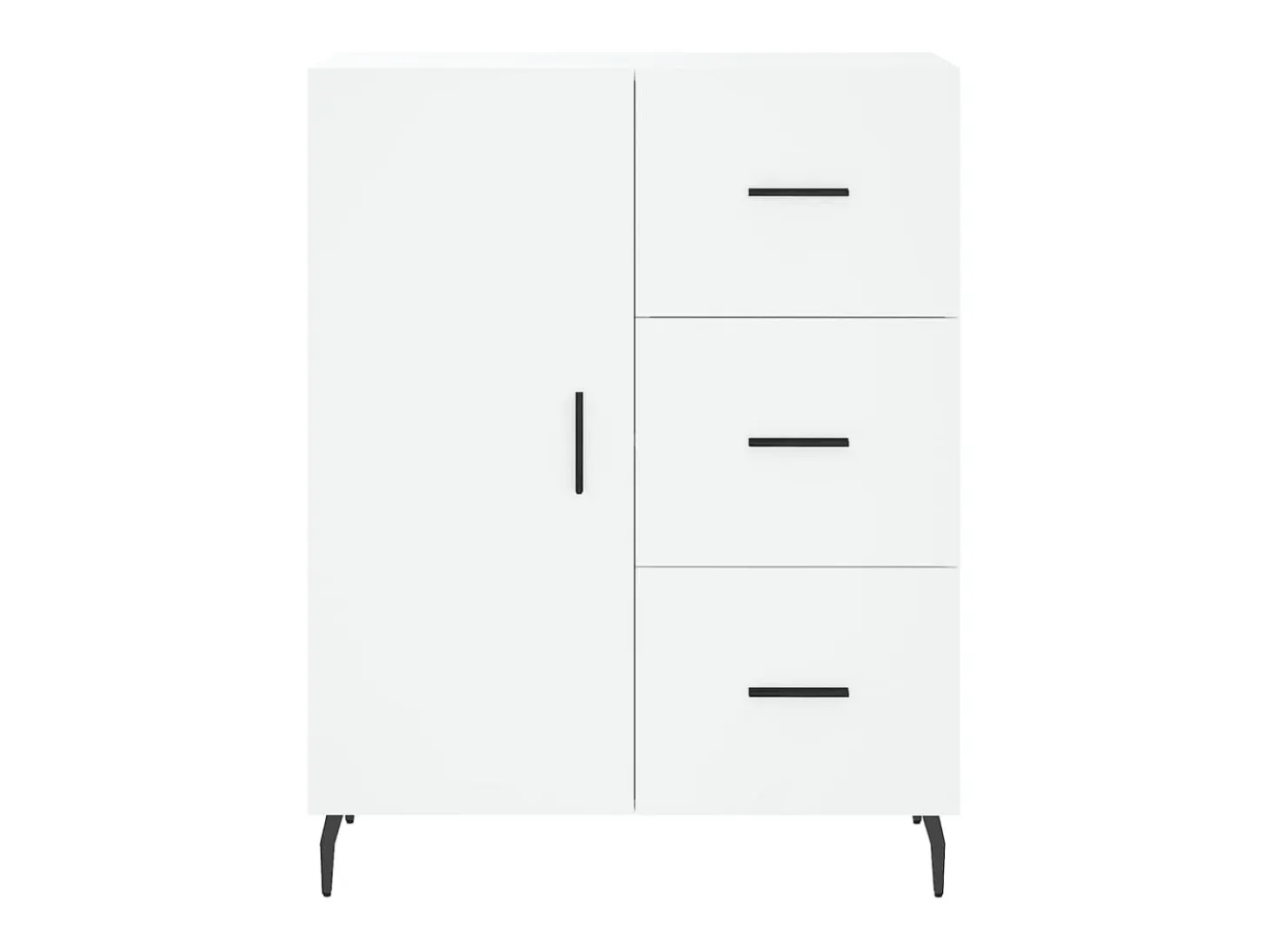 Aparador alto blanco 69,5x34x180 cm Madera contrachapada