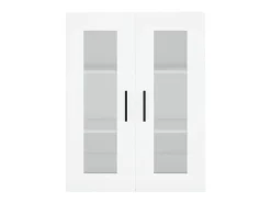 Aparador alto blanco 69,5x34x180 cm Madera contrachapada