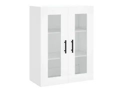 Aparador alto blanco 69,5x34x180 cm Madera contrachapada