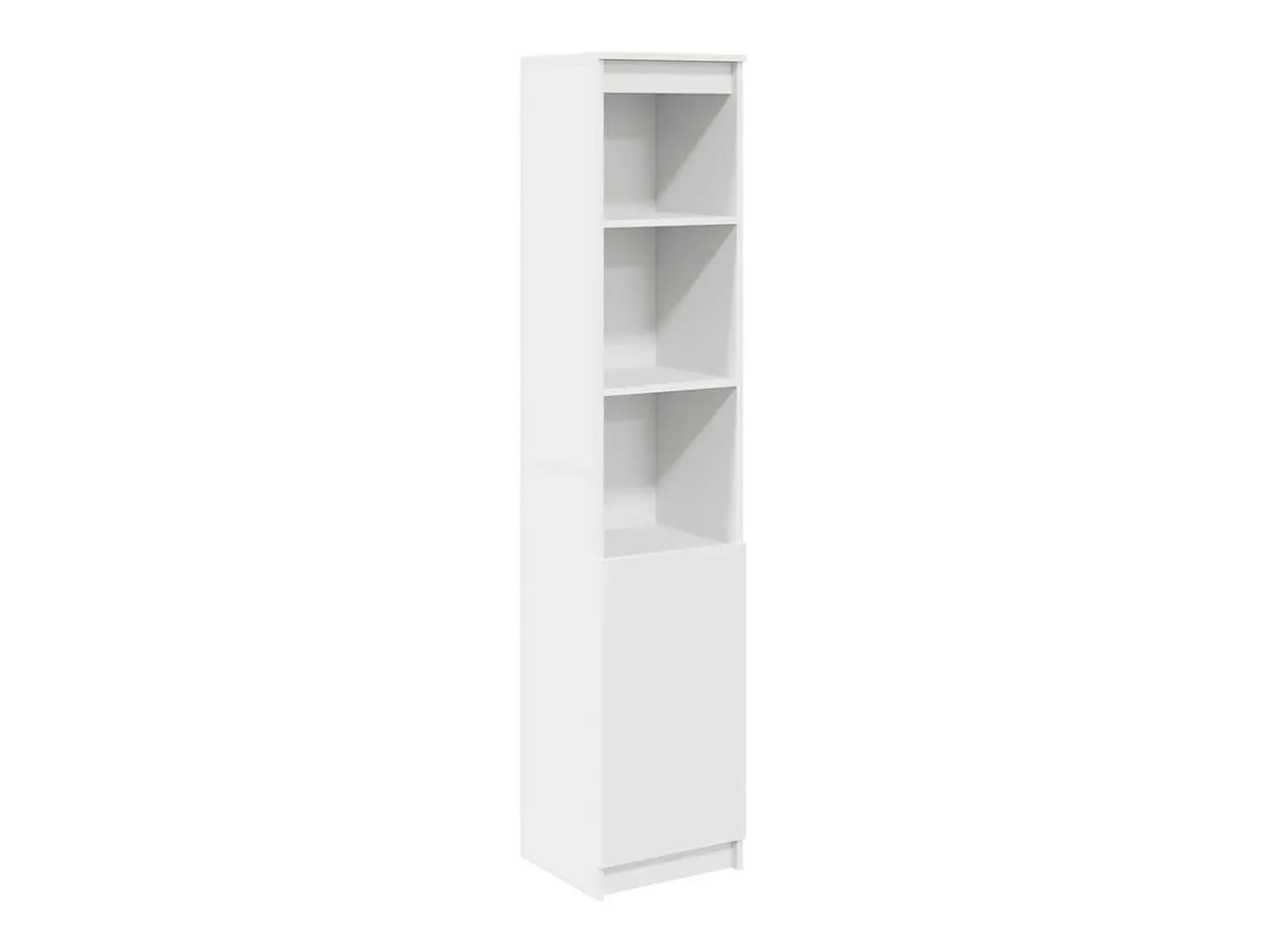 Aparador alto blanco 37,5x35x180 cm madera de ingeniería