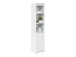 Aparador alto blanco 37,5x35x180 cm madera de ingeniería
