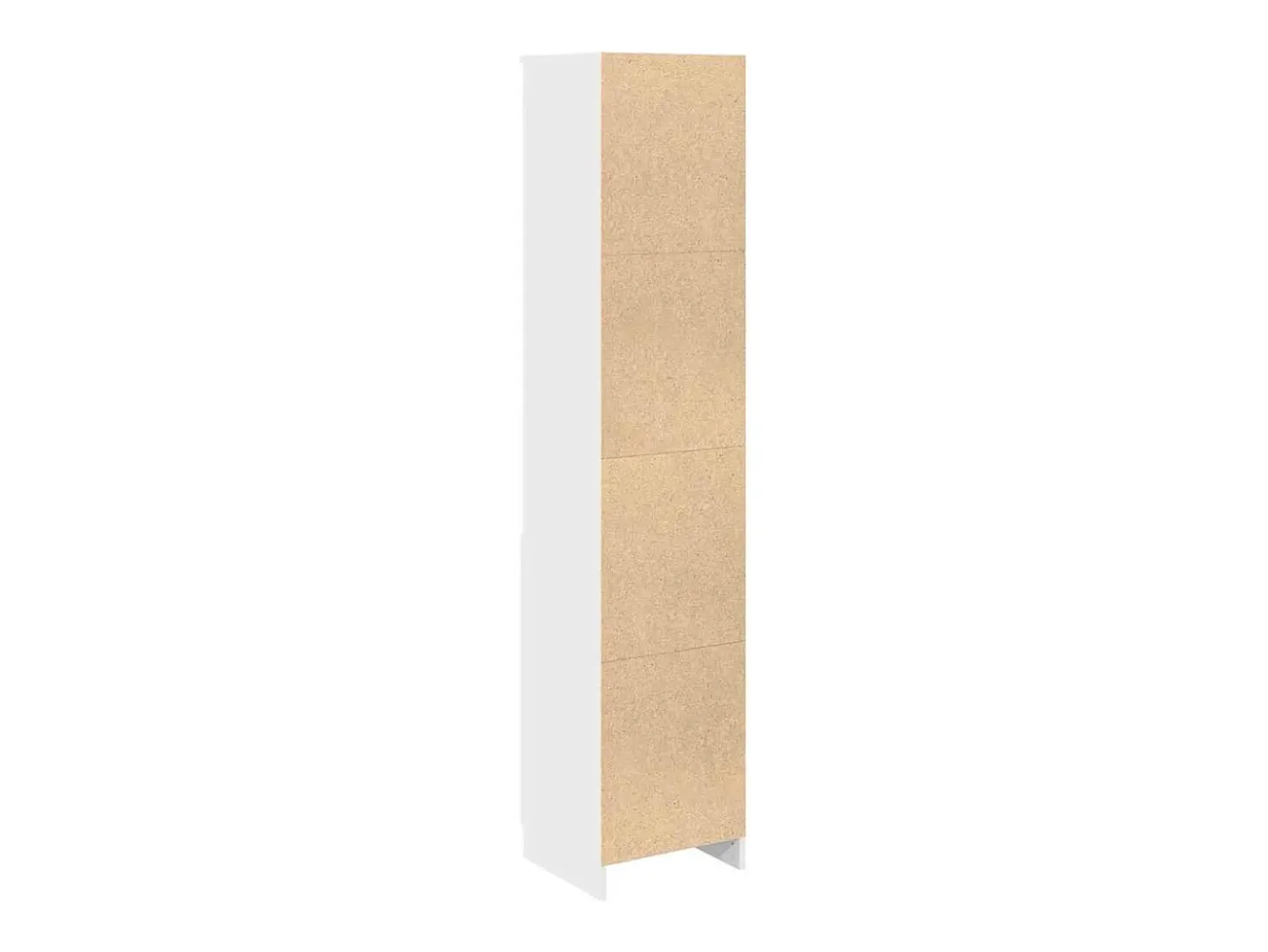 Aparador alto blanco 37,5x35x180 cm madera de ingeniería