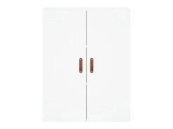 Aparador alto blanco 69,5x34x180 cm Madera contrachapada