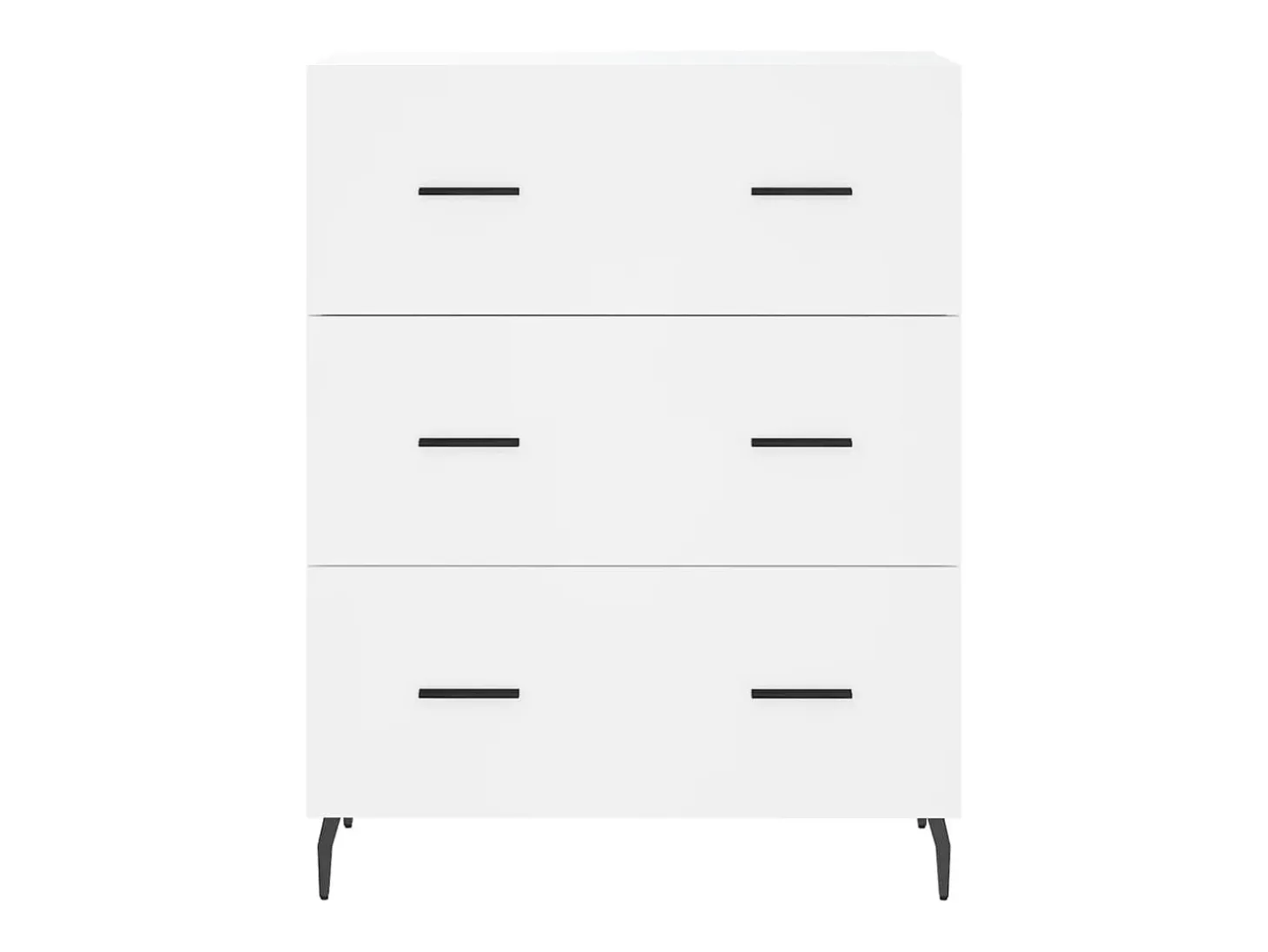 Aparador alto blanco 69,5x34x180 cm Madera contrachapada
