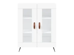 Aparador alto blanco 69,5x34x180 cm Madera contrachapada