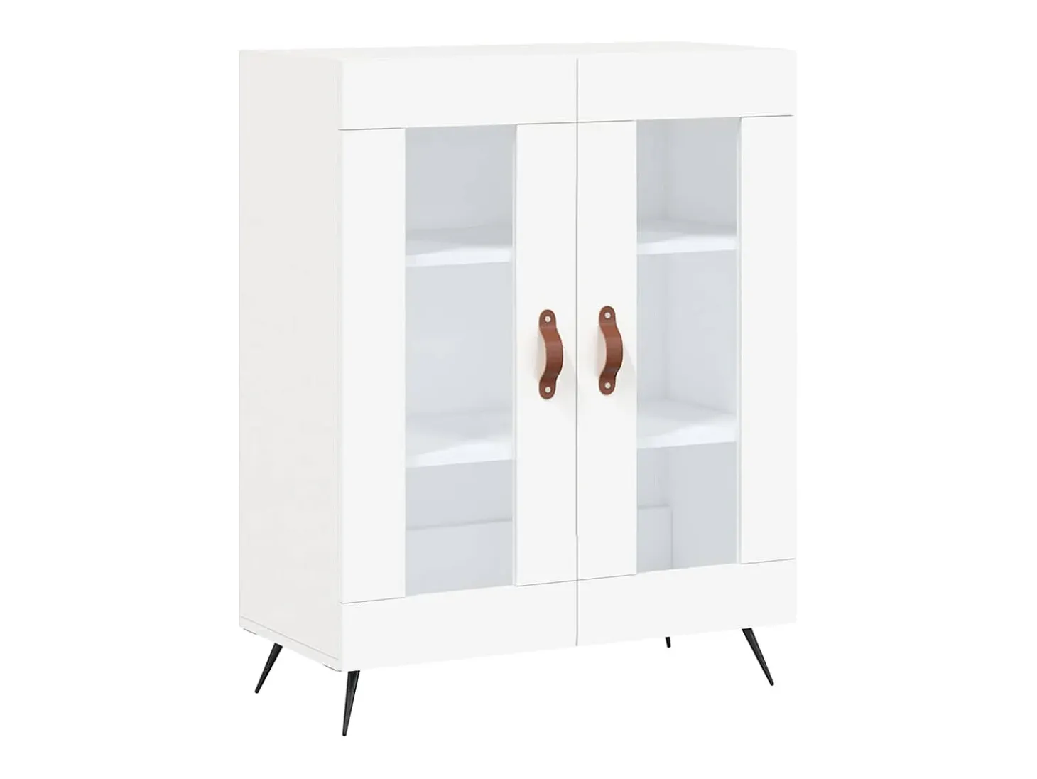 Aparador alto blanco 69,5x34x180 cm Madera contrachapada