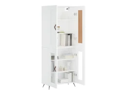 Aparador alto blanco 69,5x34x180 cm Madera contrachapada