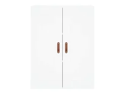 Aparador alto blanco 69,5x34x180 cm Madera contrachapada