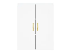 Aparador alto blanco 69,5x34x180 cm Madera contrachapada