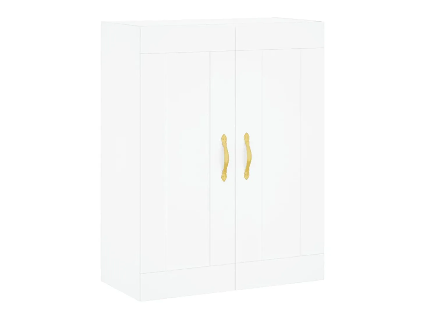 Aparador alto blanco 69,5x34x180 cm Madera contrachapada