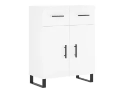 Aparador alto blanco 69,5x34x180 cm Madera contrachapada