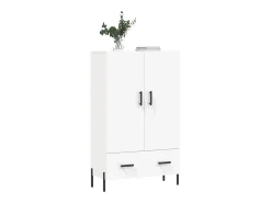 Aparador alto blanco 69,5x31x115 cm madera contrachapada