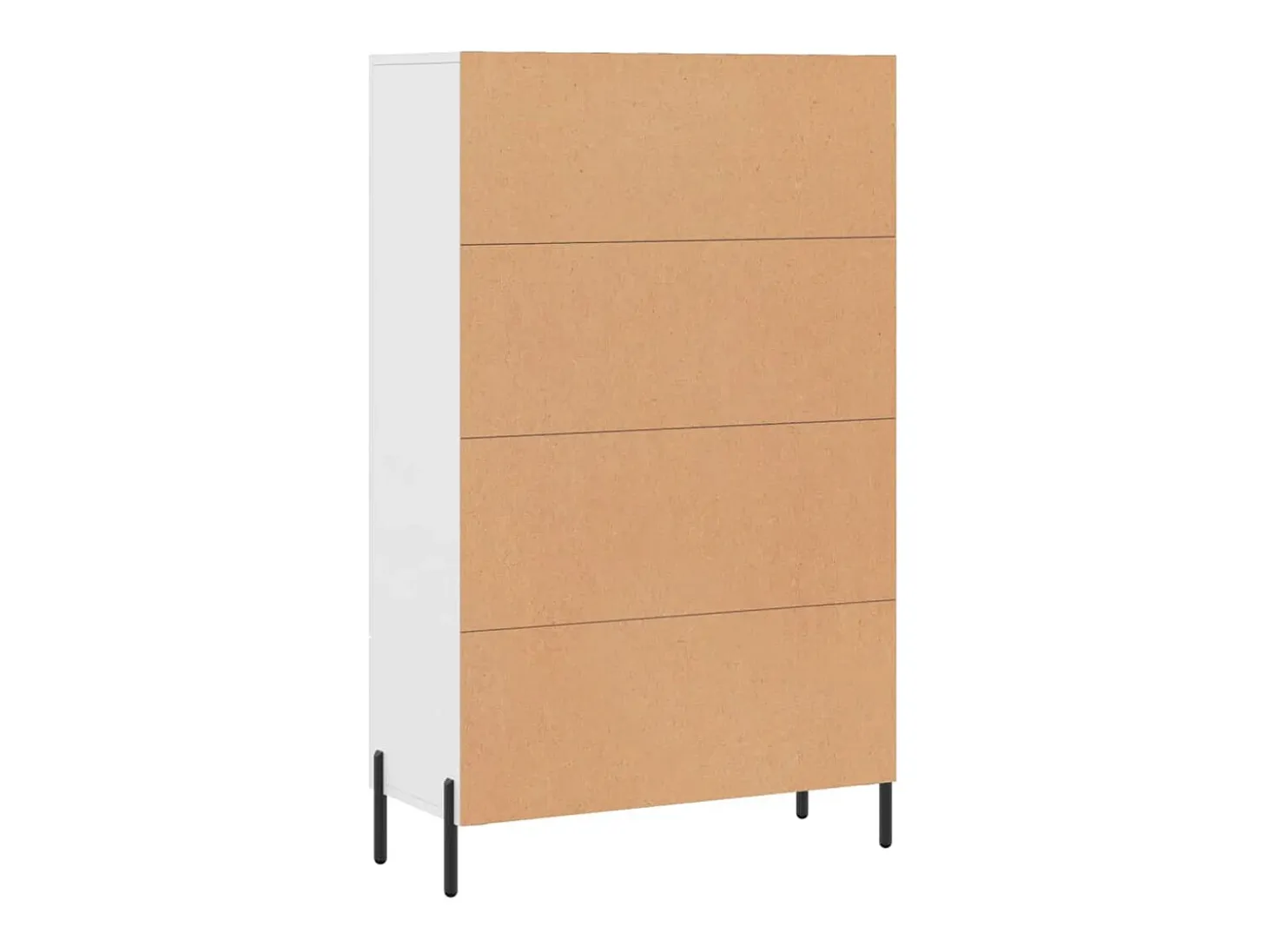 Aparador alto blanco 69,5x31x115 cm madera contrachapada