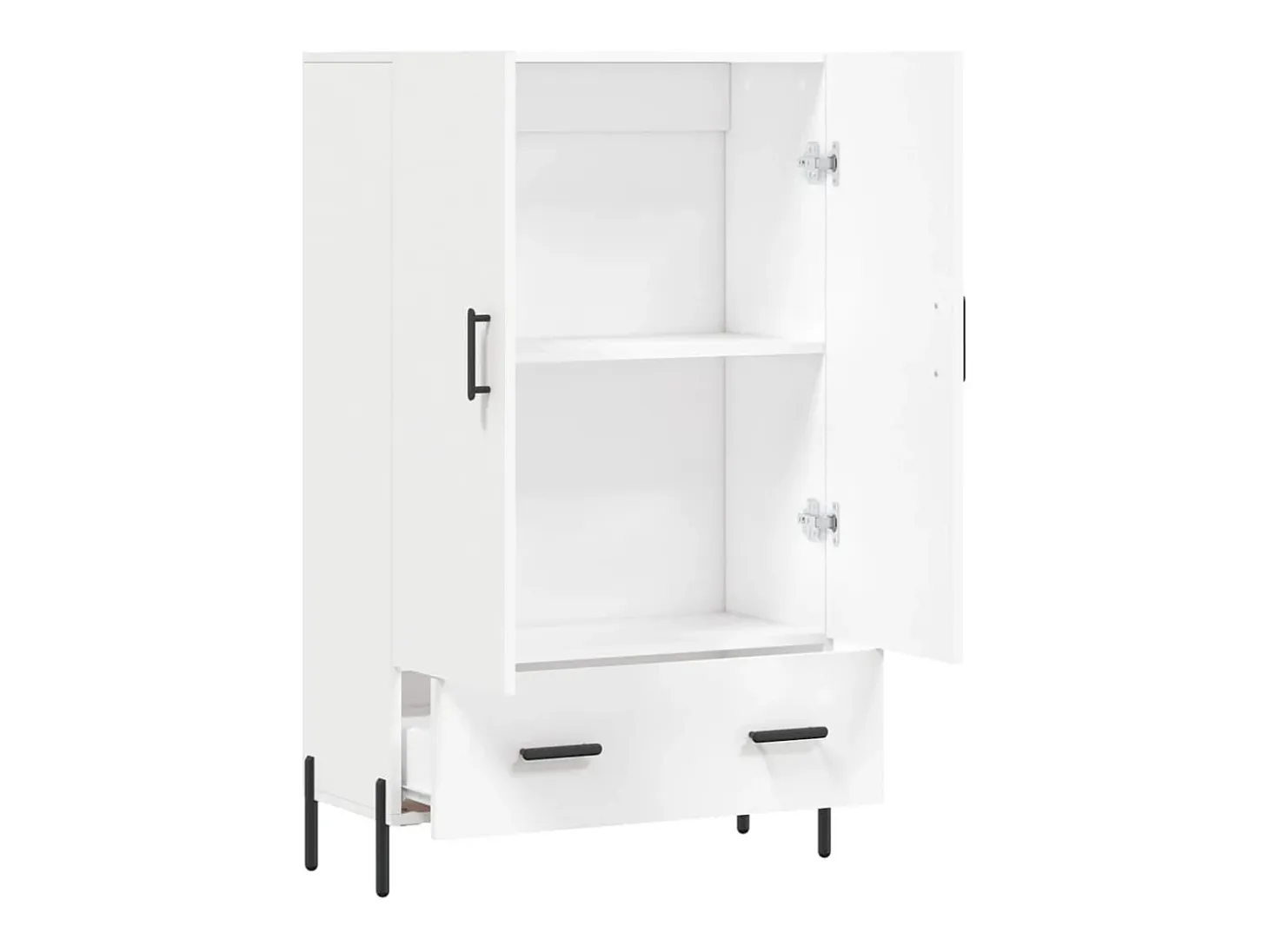 Aparador alto blanco 69,5x31x115 cm madera contrachapada