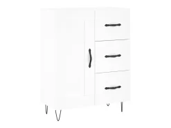 Aparador alto blanco 69,5x34x180 cm Madera contrachapada
