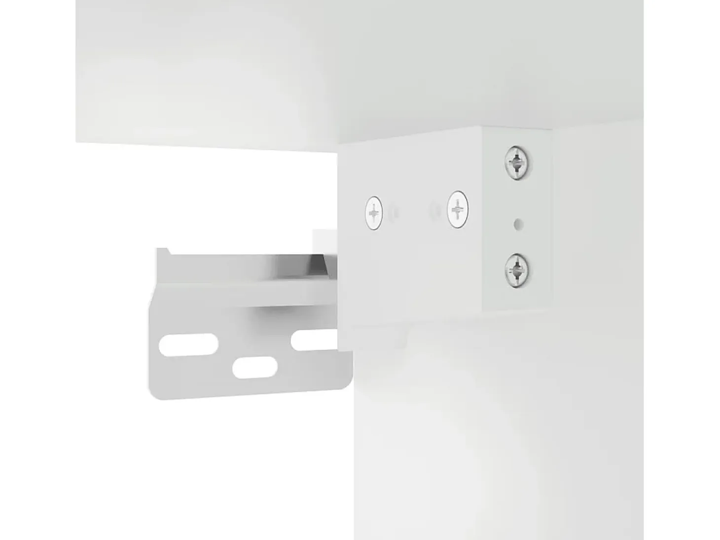 Aparador alto blanco 69,5x34x180 cm Madera contrachapada