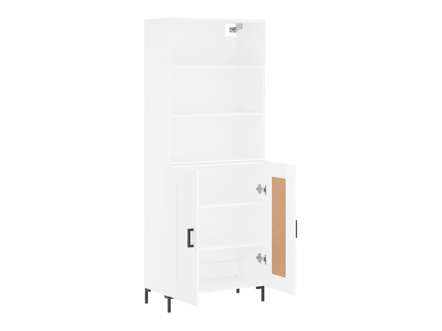 Aparador alto blanco 69,5x34x180 cm Madera contrachapada