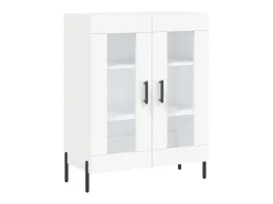 Aparador alto blanco 69,5x34x180 cm Madera contrachapada