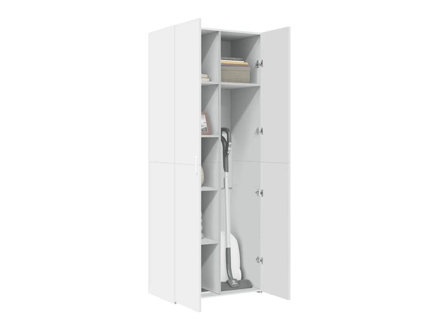 Aparador alto blanco 70x42,5x185 cm madera contrachapada