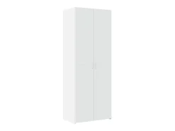 Aparador alto blanco 70x42,5x185 cm madera contrachapada
