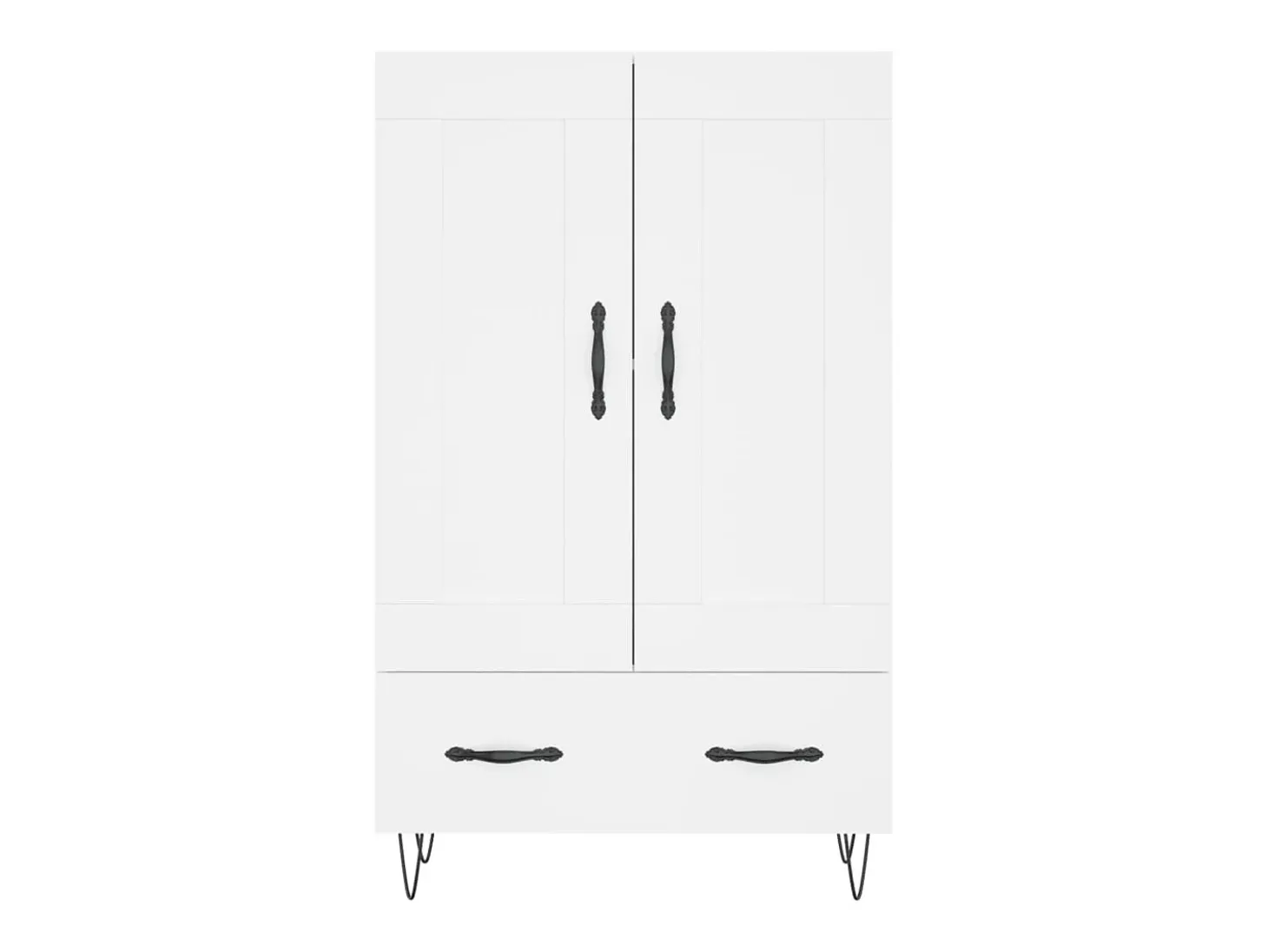 Aparador alto blanco 69,5x31x115 cm madera contrachapada