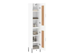 Aparador alto blanco 34,5x34x180 cm Madera contrachapada