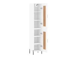 Aparador alto blanco 34,5x34x180 cm Madera contrachapada