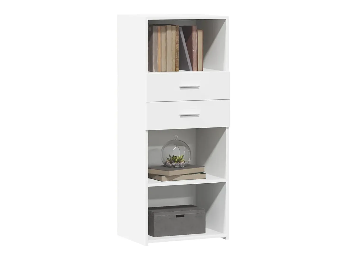 Aparador alto blanco 50x42,5x124 cm madera contrachapada