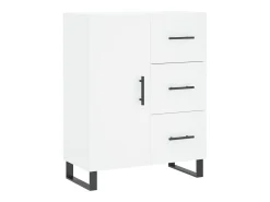 Aparador alto blanco 69,5x34x180 cm Madera contrachapada