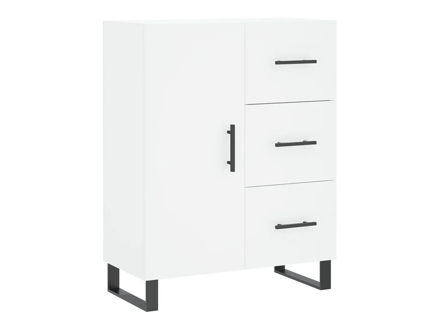 Aparador alto blanco 69,5x34x180 cm Madera contrachapada