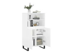 Aparador alto blanco 60x36x110 cm Madera contrachapada