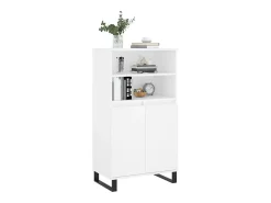 Aparador alto blanco 60x36x110 cm Madera contrachapada