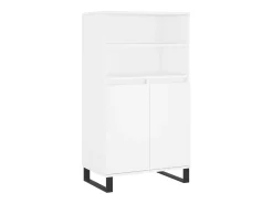 Aparador alto blanco 60x36x110 cm Madera contrachapada