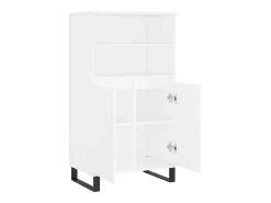 Aparador alto blanco 60x36x110 cm Madera contrachapada