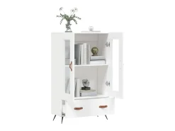 Aparador alto blanco 69,5x31x115 cm madera contrachapada