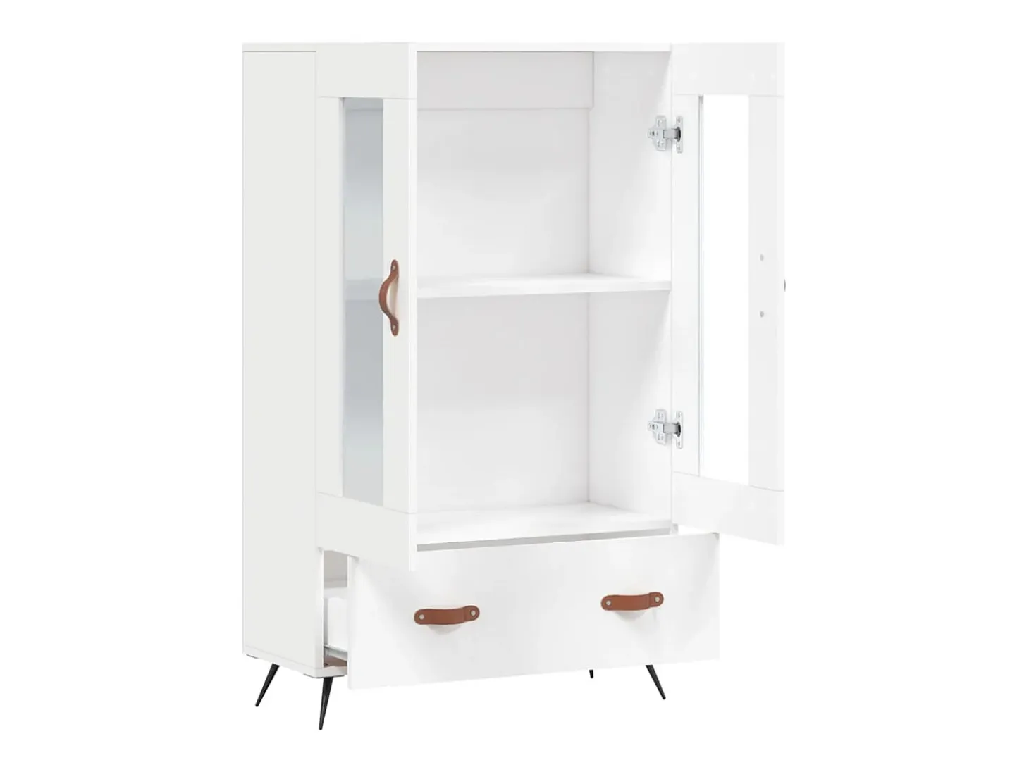 Aparador alto blanco 69,5x31x115 cm madera contrachapada